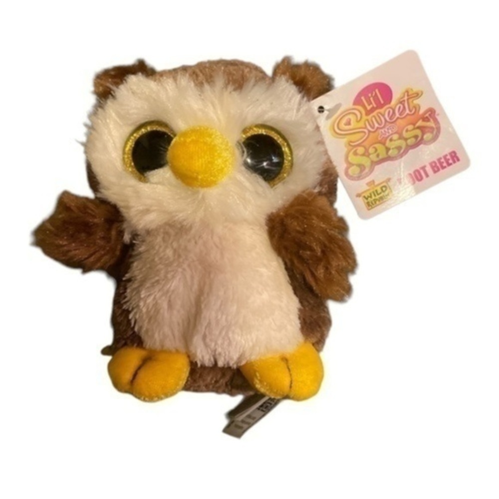 Wild Republic Sweet & Sassy Owl - Root Beer Approx 5” original tags​​​